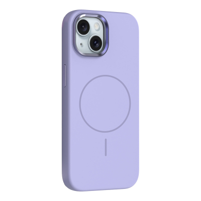 Apple iPhone 14 Case M-Safe Charging Metal Camera Frame Zore Edi Silicone Cover - 4