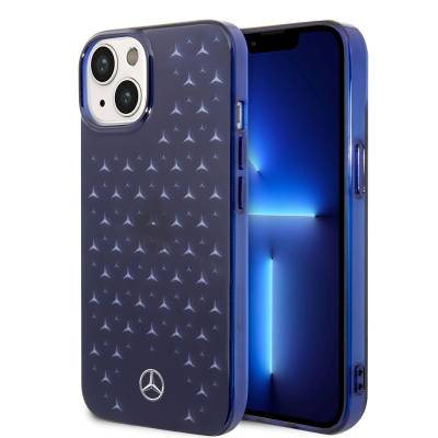 Apple iPhone 14 Case Mercedes Benz Transparent Star Design Cover - 1