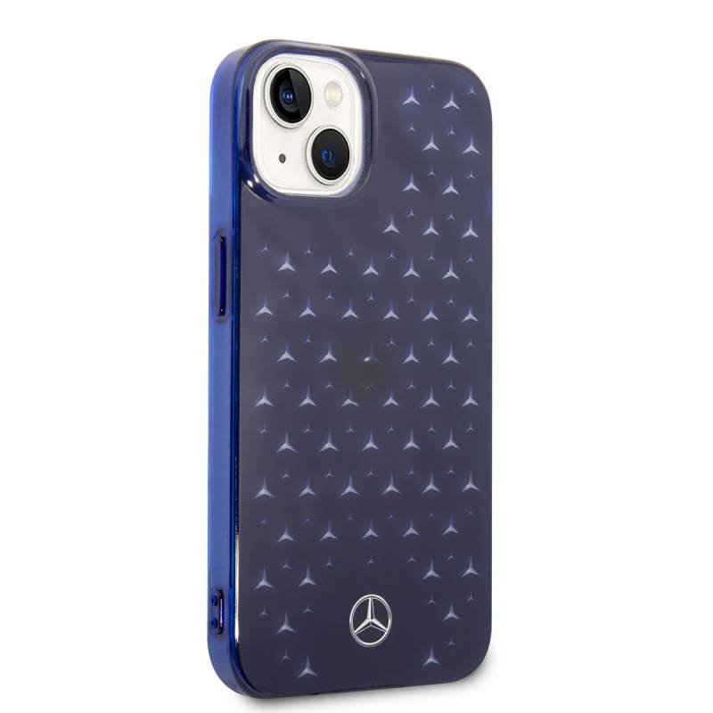 Apple iPhone 14 Case Mercedes Benz Transparent Star Design Cover - 8