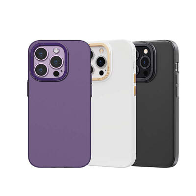 Apple iPhone 14 Case Metal Camera Frame Recci Glaze Series Cover - 4