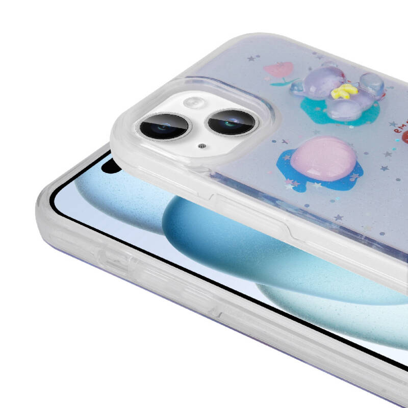 Apple iPhone 14 Case Relief Figured Shiny Zore Minimini Silicone Cover - 10