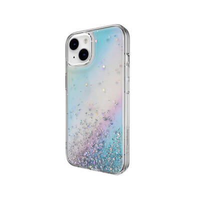 Apple iPhone 14 Case Shining Silvery Transparent Licensed Switcheasy Starfield Cover - 3