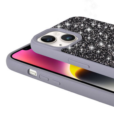 Apple iPhone 14 Case Shiny Stone Design Zore Diamond Cover - 9