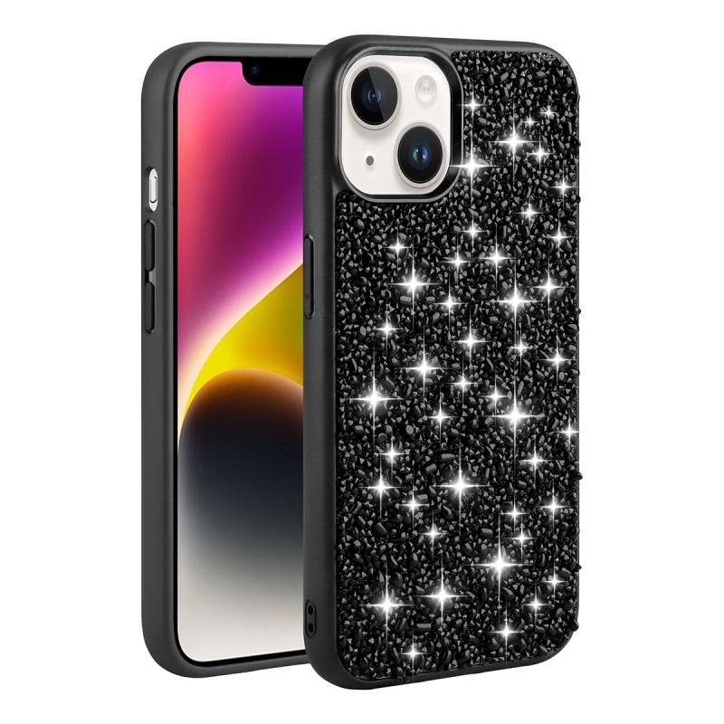 Apple iPhone 14 Case Shiny Stone Design Zore Linea Cover - 7