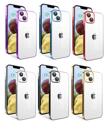 Apple iPhone 14 Case With Camera Protection Color Framed Zore Garaj Cover - 2