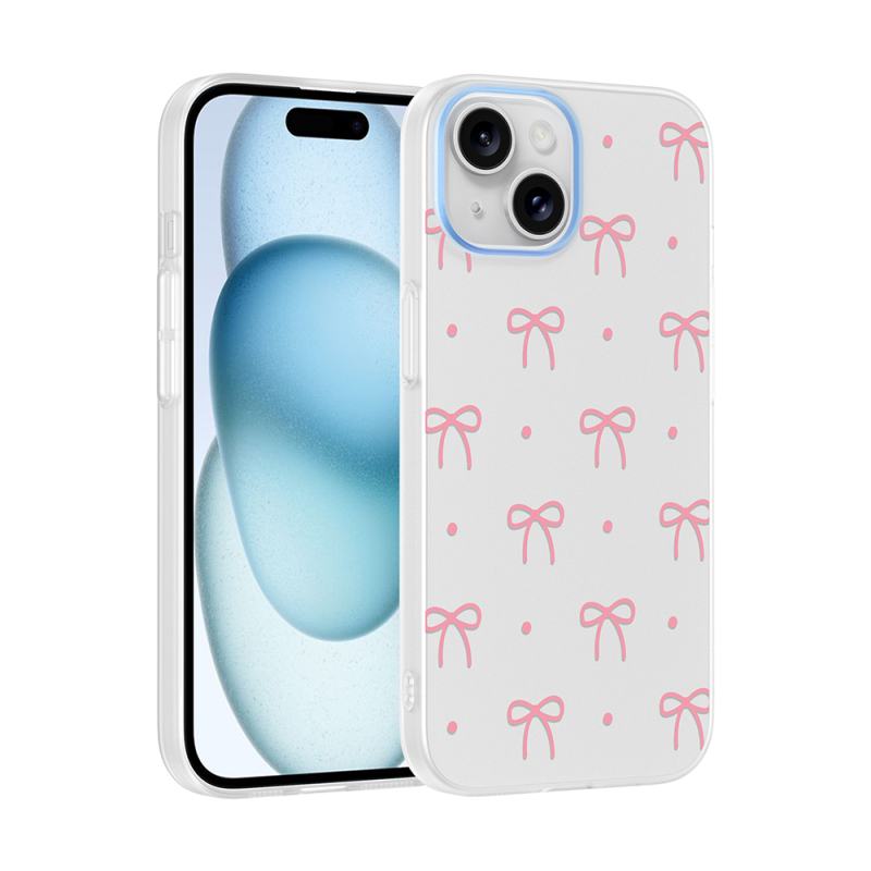 Apple iPhone 14 Case with Camera Protector, Patterned Zore Clip Cover - 4