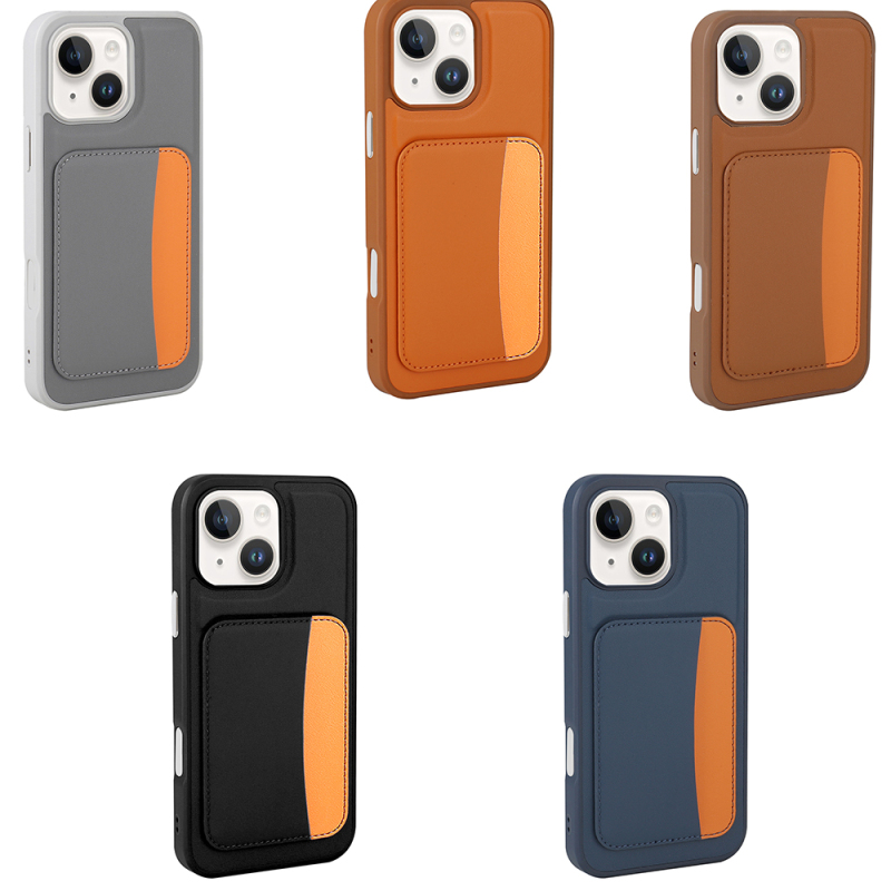 Apple iPhone 14 Case with Card Holder Zore X-Card Silicone Cover - 16