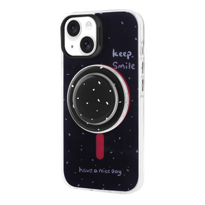 Apple iPhone 14 Case Zore Tiktok Cover with Magsafe Charging Feature and Plug-in Pop Socket - 16