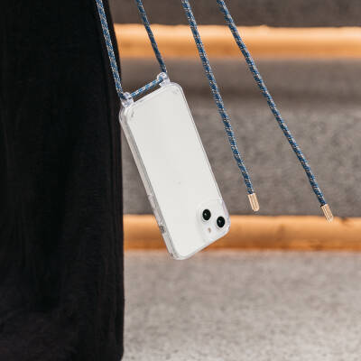 Apple iPhone 14 Kılıf Boyun Askılı Şok Önleyicili Şeffaf Lisanslı Switcheasy Play Kapak - 11