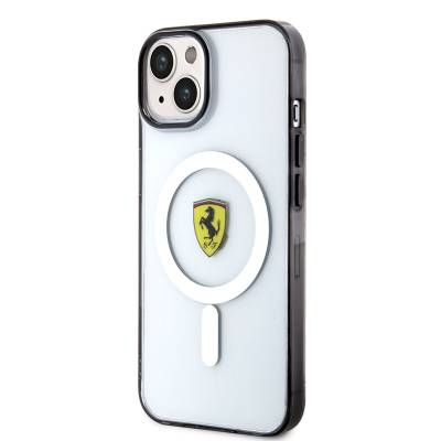 Apple iPhone 14 Kılıf Ferrari Magsafe Şarj Özellikli Transparan Dizayn Kapak - 2