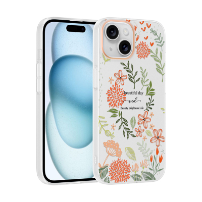 Apple iPhone 14 Kılıf Kamera Korumalı Desenli Zore Klip Kapak - 2