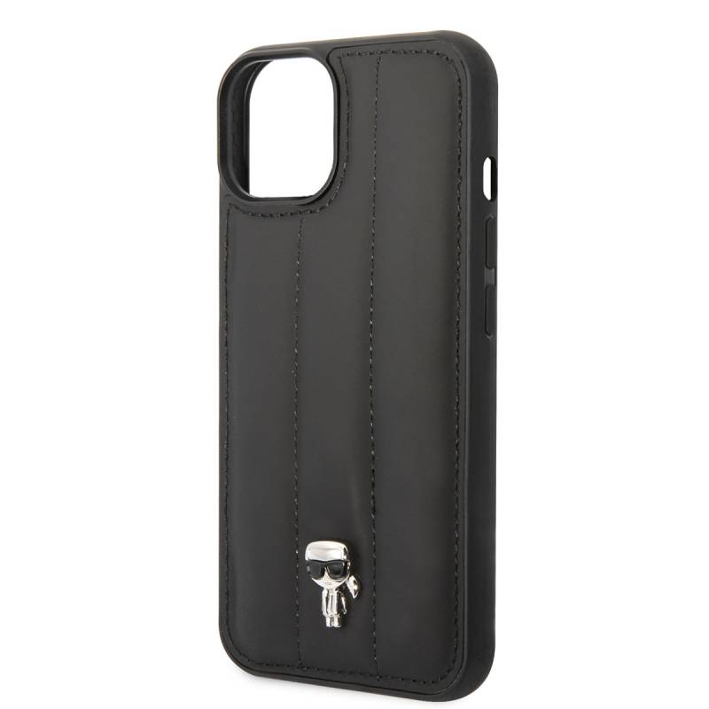 Apple iPhone 14 Kılıf Karl Lagerfeld Nylon Puffy Airbag Karl Dizayn Kapak - 5