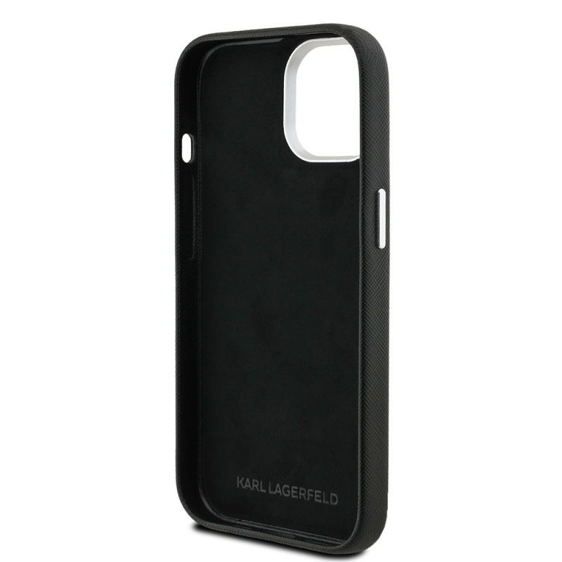 Apple iPhone 14 Kılıf Karl Lagerfeld Orjinal Lisanslı K&C Heads Pin Kapak - 8