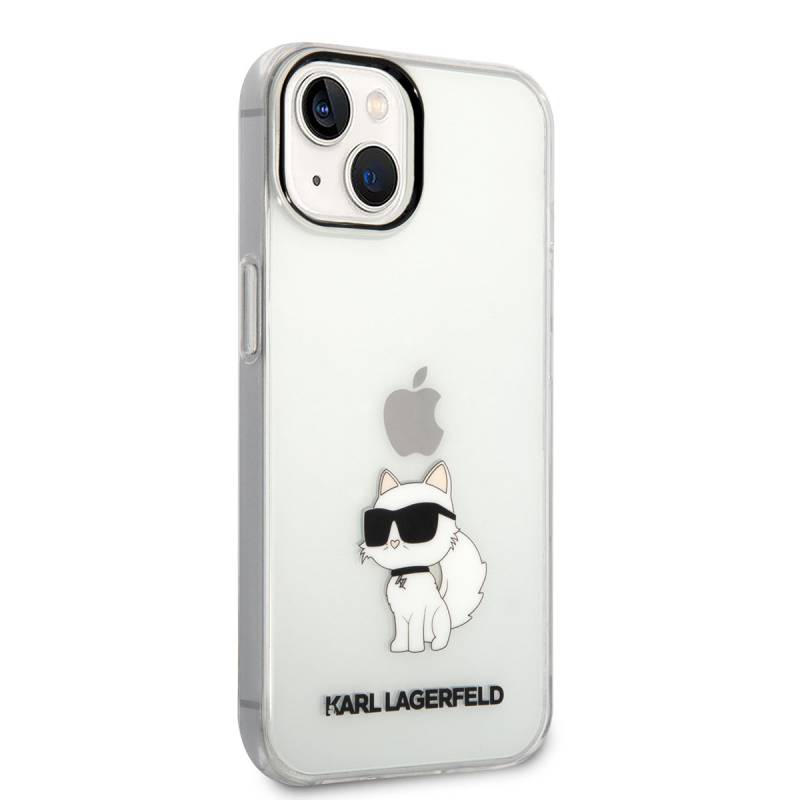 Apple iPhone 14 Kılıf Karl Lagerfeld Transparan Choupette Dizayn Kapak - 8