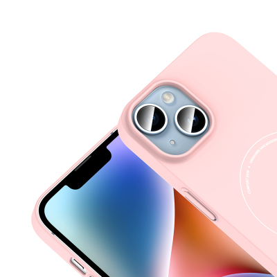Apple iPhone 14 Kılıf M-Safe Şarj Özellikli Kamera Korumalı Zore Elio Sert PC Kapak - 21