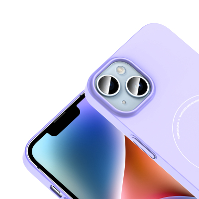 Apple iPhone 14 Kılıf M-Safe Şarj Özellikli Kamera Korumalı Zore Elio Sert PC Kapak - 22
