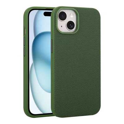 Apple iPhone 14 Kılıf M-Safe Şarj Özellikli Kumaş Tasarımlı Zore Miami Sert PC Kapak - 1