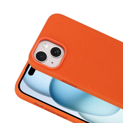 Apple iPhone 14 Kılıf M-Safe Şarj Özellikli Kumaş Tasarımlı Zore Miami Sert PC Kapak - 14
