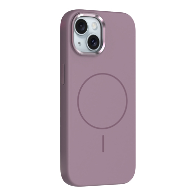 Apple iPhone 14 Kılıf M-Safe Şarj Özellikli Metal Kamera Çerçeveli Zore Edi Silikon Kapak - 5