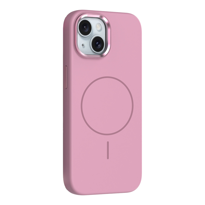 Apple iPhone 14 Kılıf M-Safe Şarj Özellikli Metal Kamera Çerçeveli Zore Edi Silikon Kapak - 2