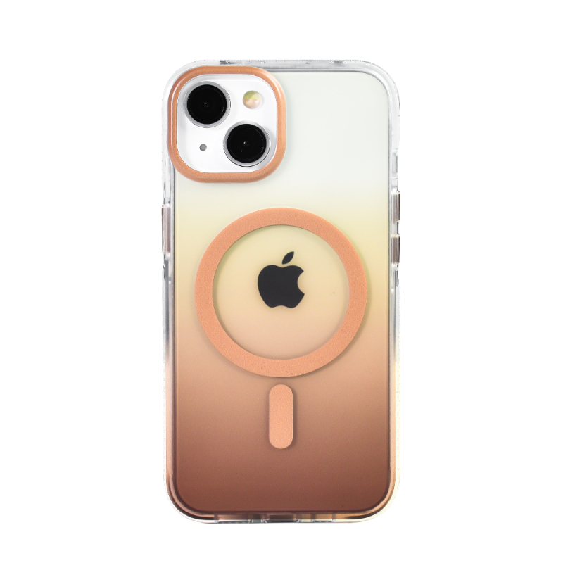 Apple iPhone 14 Kılıf M-safe Şarj Özellikli Transparan Renk Geçişli Zore Toros Kapak - 4