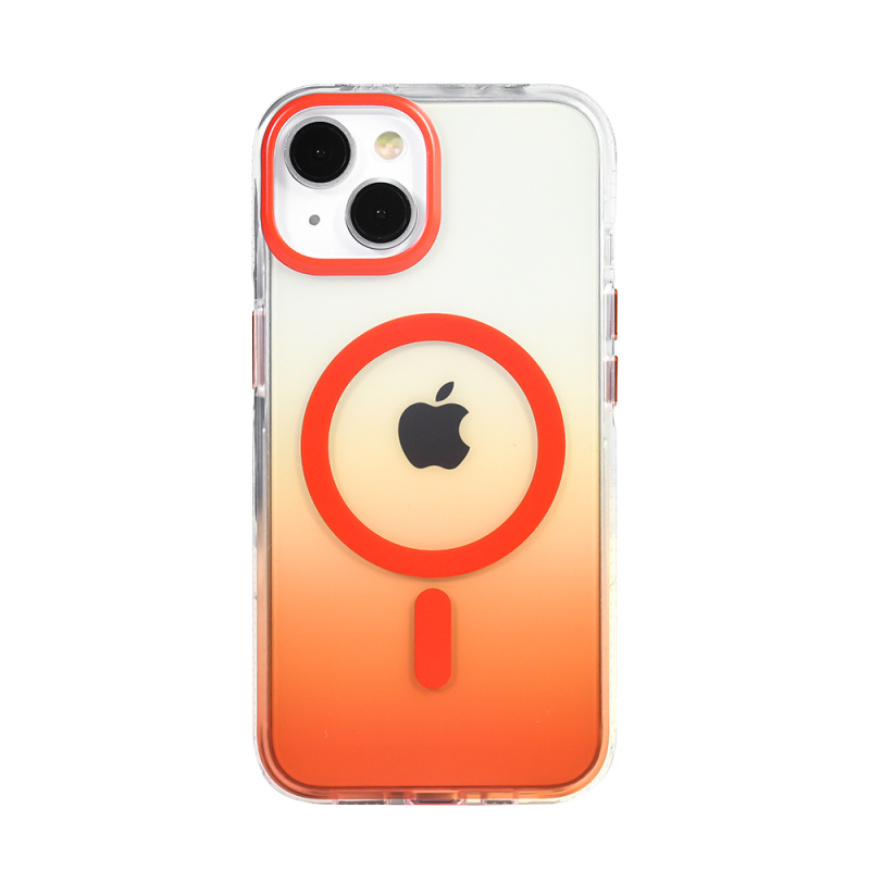 Apple iPhone 14 Kılıf M-safe Şarj Özellikli Transparan Renk Geçişli Zore Toros Kapak - 8