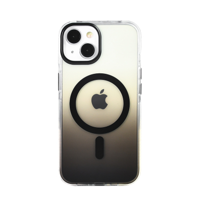 Apple iPhone 14 Kılıf M-safe Şarj Özellikli Transparan Renk Geçişli Zore Toros Kapak - 6