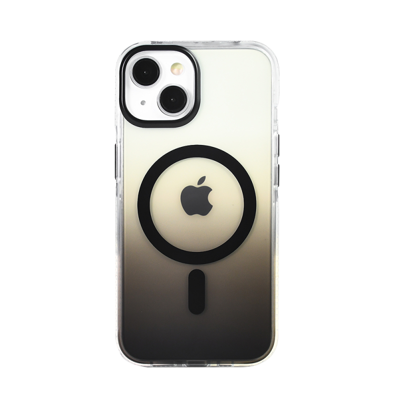 Apple iPhone 14 Kılıf M-safe Şarj Özellikli Transparan Renk Geçişli Zore Toros Kapak - 6