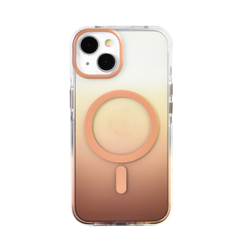 Apple iPhone 14 Kılıf M-safe Şarj Özellikli Transparan Renk Geçişli Zore Toros Kapak - 6