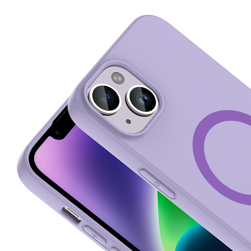 Apple iPhone 14 Kılıf M-Safe Şarj Özellikli Zore Aris Silikon Kapak - 20