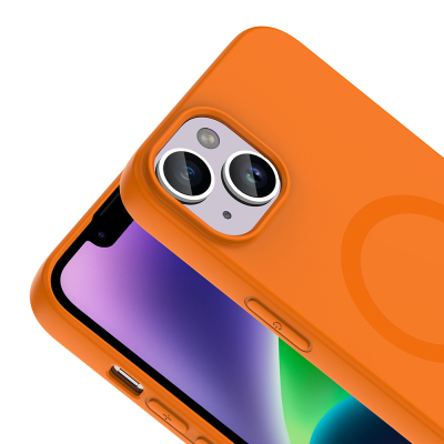 Apple iPhone 14 Kılıf M-Safe Şarj Özellikli Zore Aris Silikon Kapak - 26