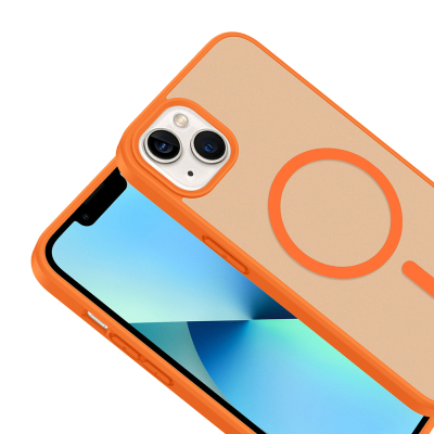 Apple iPhone 14 Kılıf M-safe Şarj Özellikli Zore Babet Kapak - 9