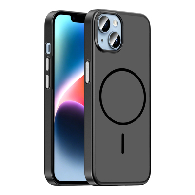 Apple iPhone 14 Kılıf M-Safe Şarj Özellikli Zore Lora PC Kapak - 4