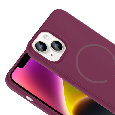 Apple iPhone 14 Kılıf M-safe Şarj Özellikli Zore Meta Kapak - 20