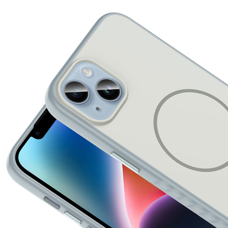 Apple iPhone 14 Kılıf M-safe Şarj Özellikli Zore Tea Kapak - 15