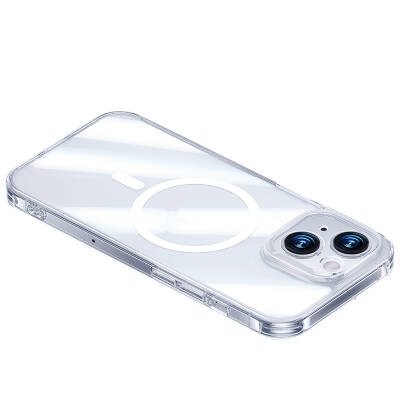 Apple iPhone 14 Kılıf Magsafe Şarj Özellikli Benks Magnetic Shiny Glass Serisi Kapak - 2