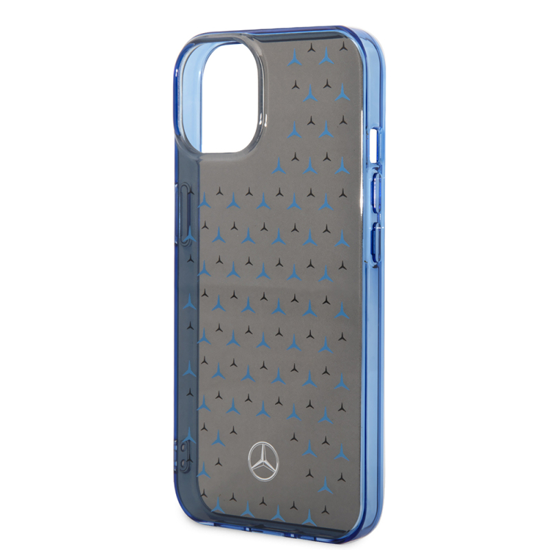 Apple iPhone 14 Kılıf Mercedes Benz Çift Katmanlı Yıldız Desenli Dizayn Kapak - 8