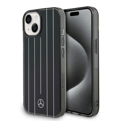 Apple iPhone 14 Kılıf Mercedes Benz Orjinal Lisanslı New Urban 3 Sert PC Paralel Çizgi Desenli Kapak - 2