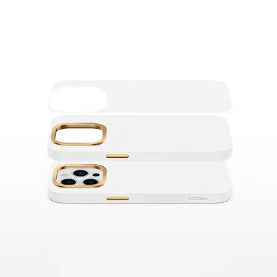 Apple iPhone 14 Kılıf Metal Kamera Çerçeveli Recci Glaze Serisi Kapak - 2