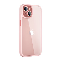 Apple iPhone 14 Kılıf ​​​​​Wiwu GCC-105 Lens Korumalı Renkli Kenar Arkası Şeffaf Multicolor Kapak - 1