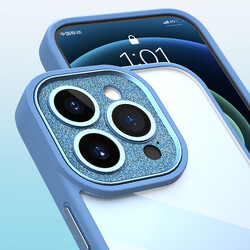 Apple iPhone 14 Kılıf ​​​​​Wiwu GCC-105 Lens Korumalı Renkli Kenar Arkası Şeffaf Multicolor Kapak - 4