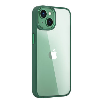 Apple iPhone 14 Kılıf Wiwu VCC-104 Lens Korumalı Renkli Kenar Arkası Şeffaf Vivid Clear Kapak - 5