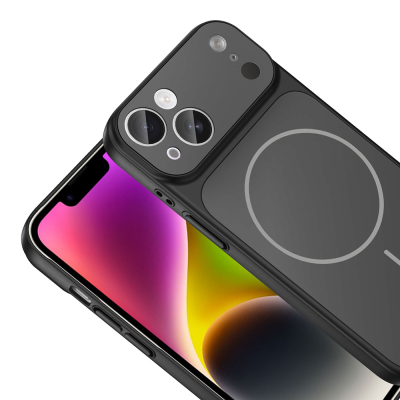 Apple iPhone 14 Kılıf Zore M-Safe Şarj Özellikli Kamera Korumalı Formen Kapak - 14
