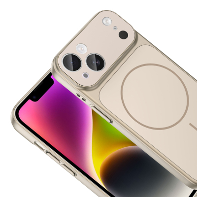 Apple iPhone 14 Kılıf Zore M-Safe Şarj Özellikli Kamera Korumalı Formen Kapak - 15