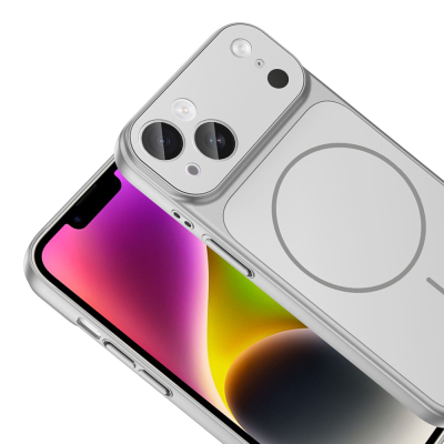 Apple iPhone 14 Kılıf Zore M-Safe Şarj Özellikli Kamera Korumalı Formen Kapak - 17