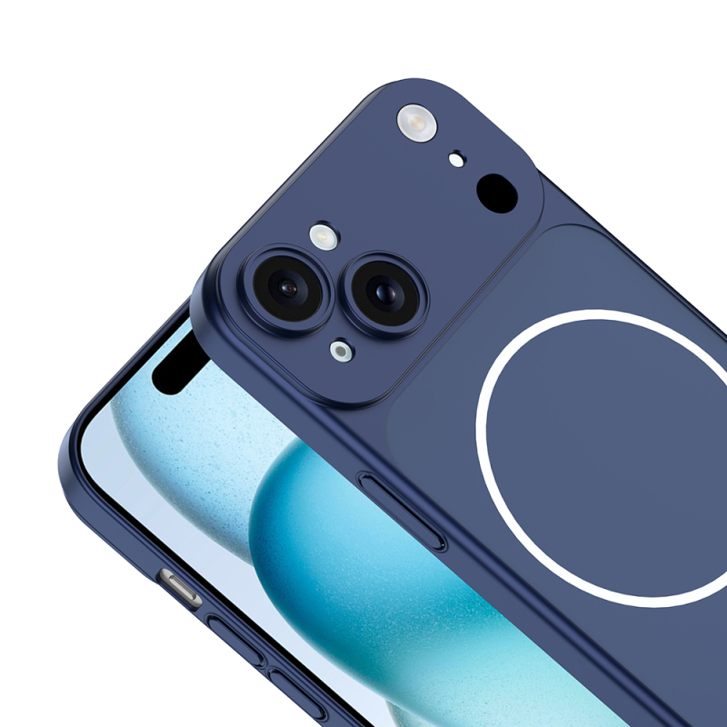 Apple iPhone 14 Kılıf Zore M-Safe Şarj Özellikli Kamera Korumalı Spark Kapak - 10