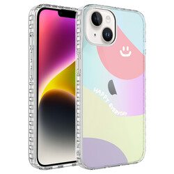 Apple iPhone 14 Plus Case Airbag Edge Colorful Patterned Silicone Zore Elegans Cover - 9
