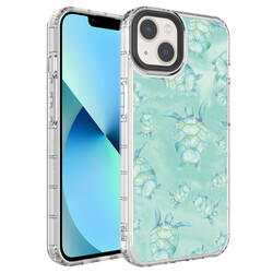 Apple iPhone 14 Plus Case Camera Protected Colorful Patterned Hard Silicone Zore Korn Cover - 3