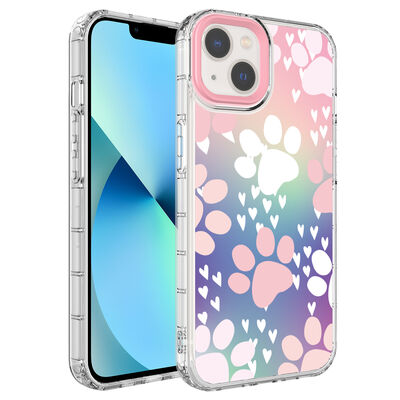 Apple iPhone 14 Plus Case Camera Protected Colorful Patterned Hard Silicone Zore Korn Cover - 16