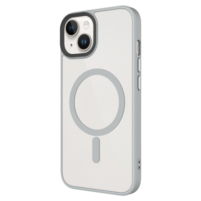 Apple iPhone 14 Plus Case Matte Back Surface with Wireless Charging Zore Flet Magsafe Cover - 6